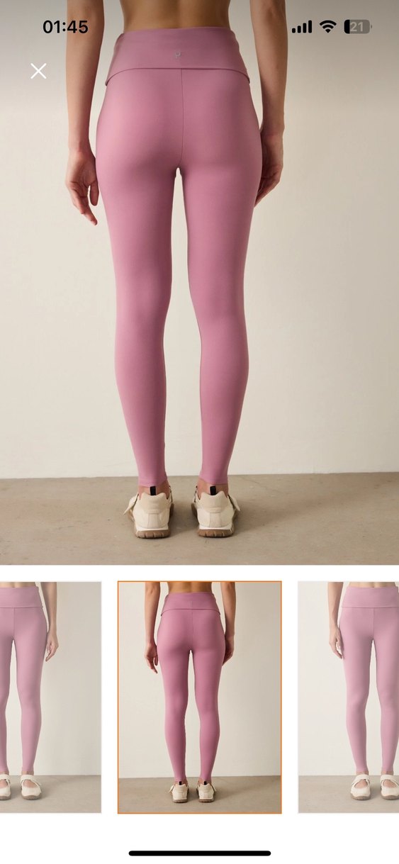 Pastel Pembe Normcore Kadın Tayt - Görsel 2