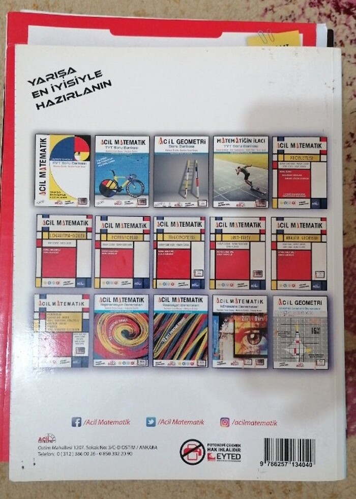 Acil yayınları geometrinin ilacı Tyt-Ayt soru bankası  - Görsel 2