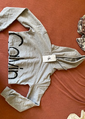 Gri Kadın Uzun Kollu Baskılı Sweatshirt