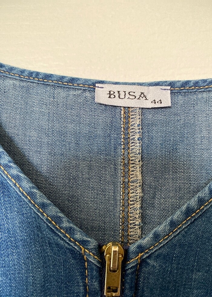 Mavi Kot midi boy  elbise hamilelik  acil satılık - Görsel 4