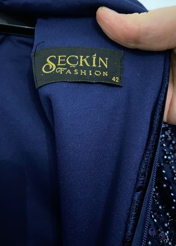 Lacivert Abiye elbise ACİL SATİLİK - Görsel 4