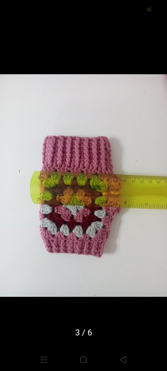 Pembe Örgü Bohem Eldiven - Görsel 4