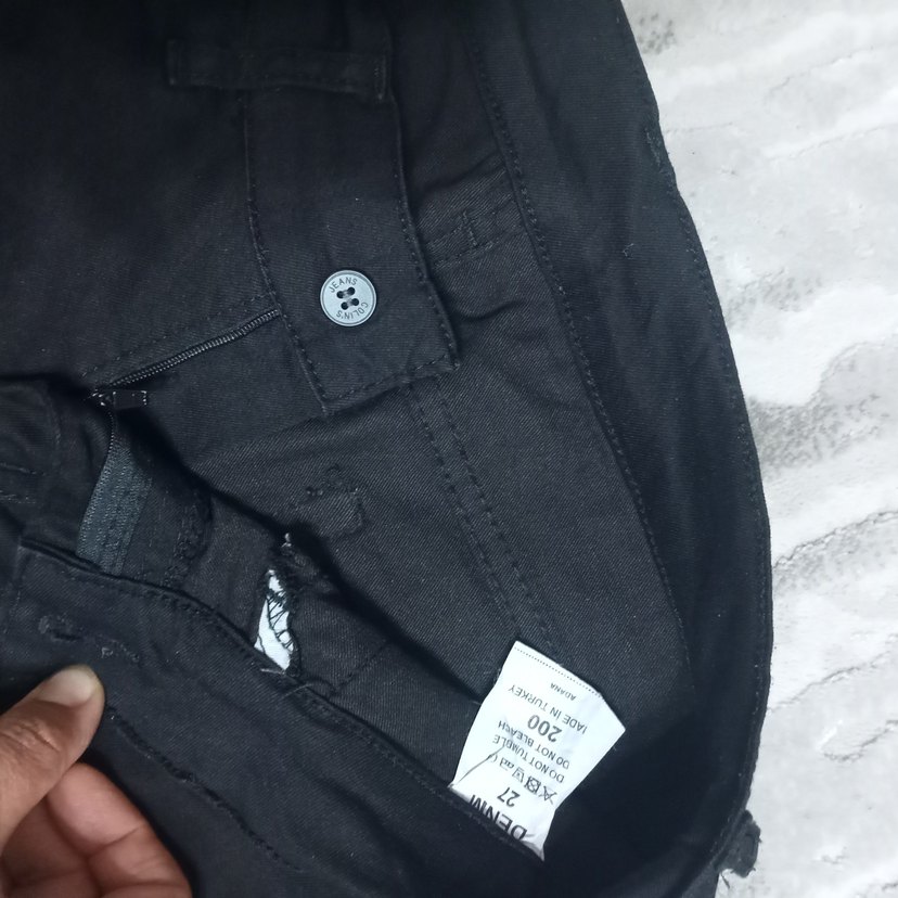 Kadın Siyah Skinny Denim Pantolon - Görsel 5