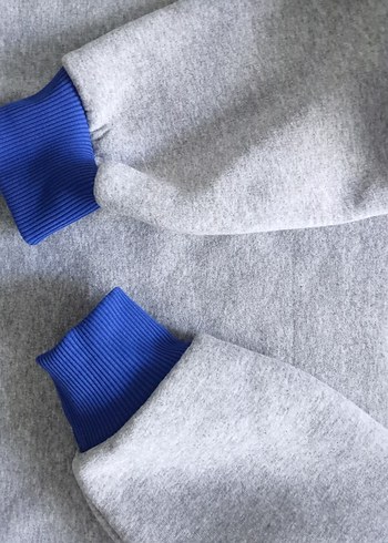 Gri Erkek Sweatshirt, Bisiklet Yaka, Baskılı - Görsel 5