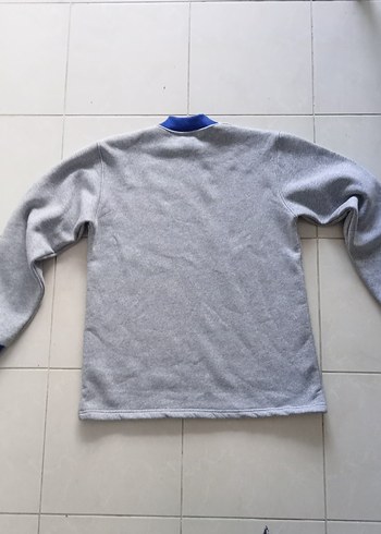 Gri Erkek Sweatshirt, Bisiklet Yaka, Baskılı - Görsel 2