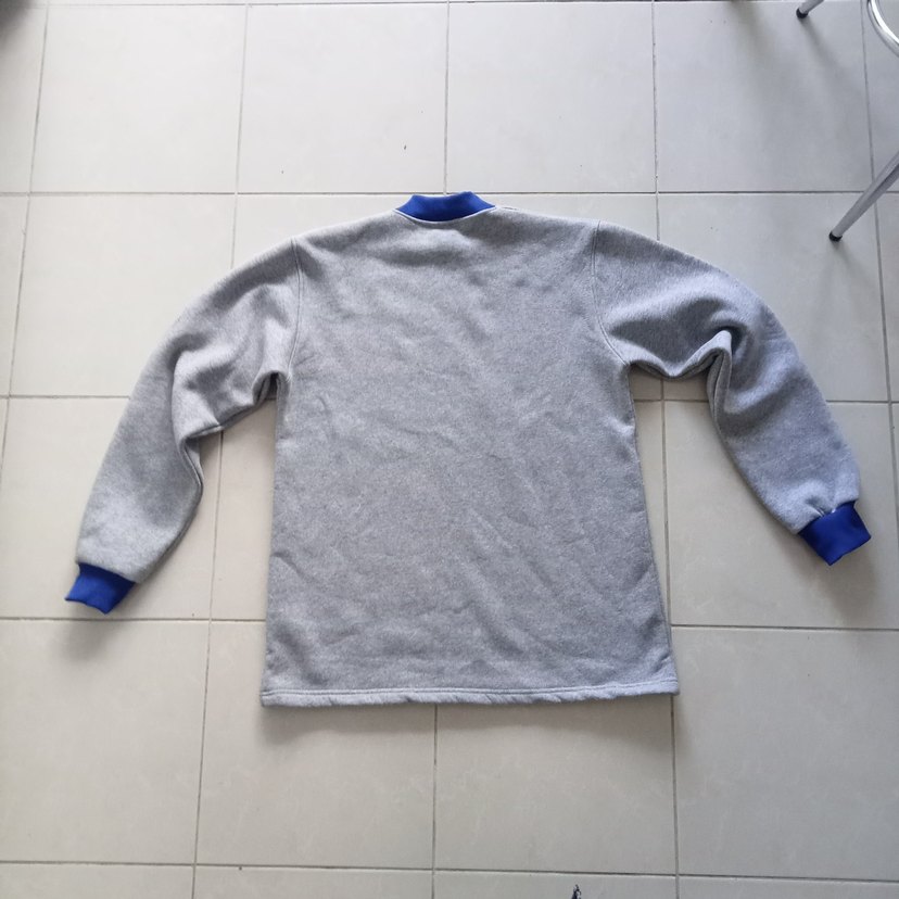 Gri Erkek Sweatshirt, Bisiklet Yaka, Baskılı - Görsel 2