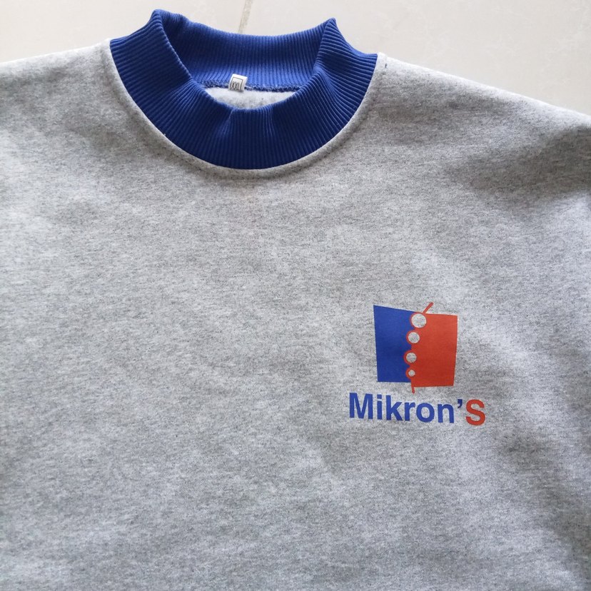 Gri Erkek Sweatshirt, Bisiklet Yaka, Baskılı - Görsel 3