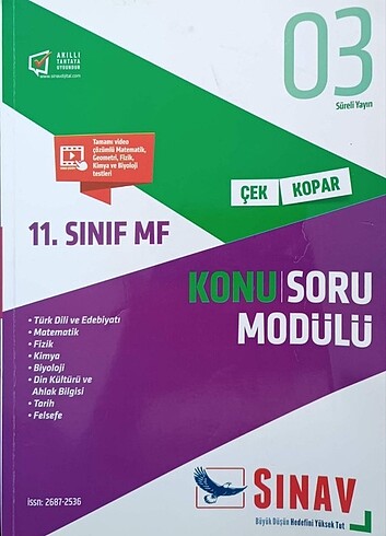 Sınav yayınları 11. Sınıf mi soru bankası 