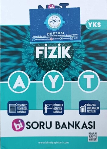 Binot yayınları Ayt fizik soru bankası