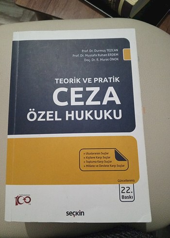 Ceza Özel Hukuku Kitabı 22. baskı