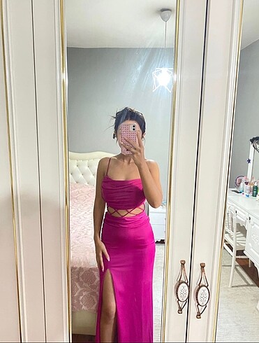 Pembe-Fuşya-Gece-Düğün Abiyesi