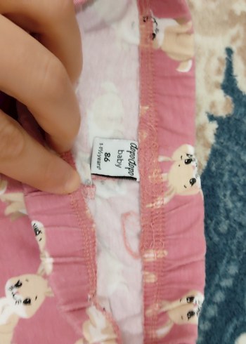 Kız Çocuk Pembe Tavşan Desenli Tayt - Görsel 3