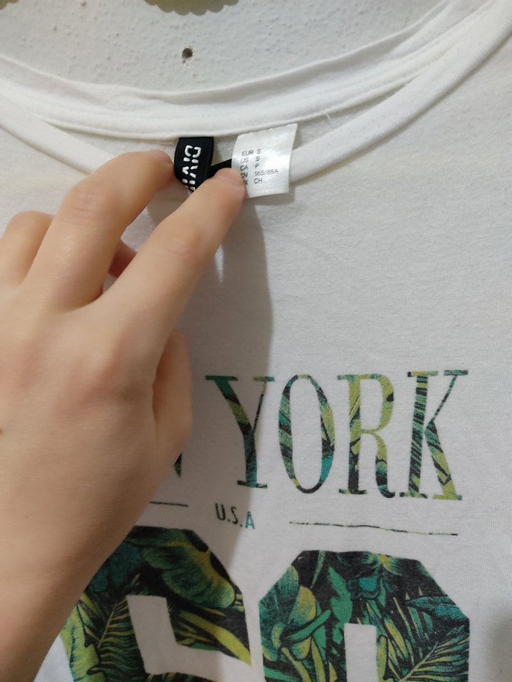 Beyaz Baskılı Pamuklu Kadın Tişört - Görsel 2