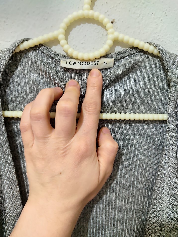 Gri Uzun Kadın Hırka - Görsel 4