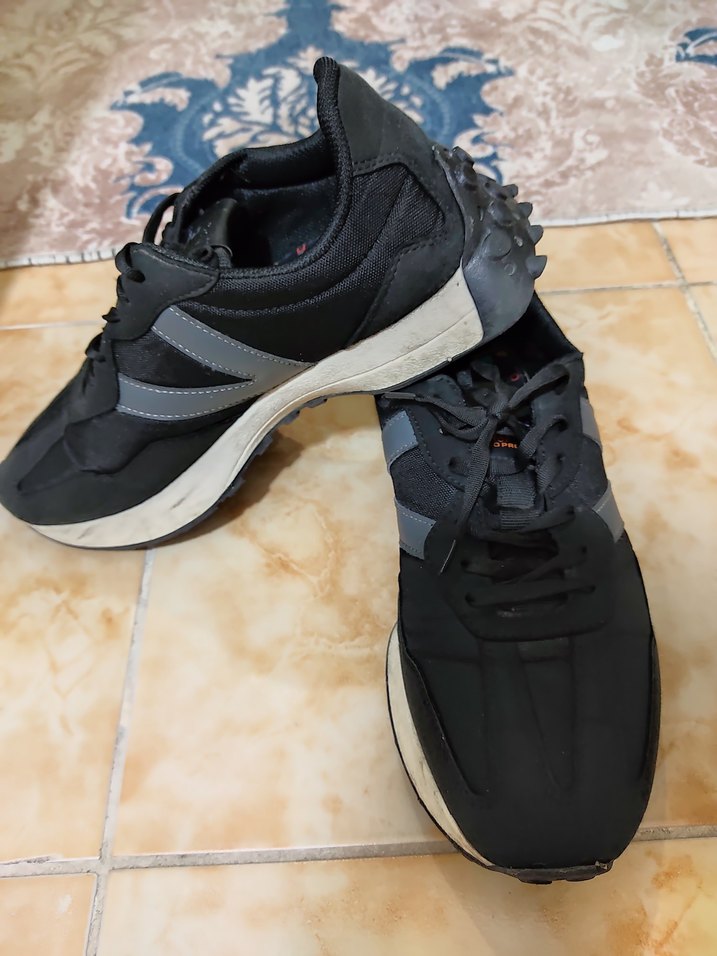 Erkek Siyah Spor Ayakkabı Velcro Detaylı - Görsel 2