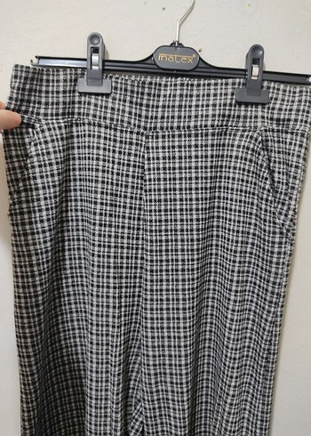 Gri Kadın Pilili Kumaş Pantolon - Görsel 3