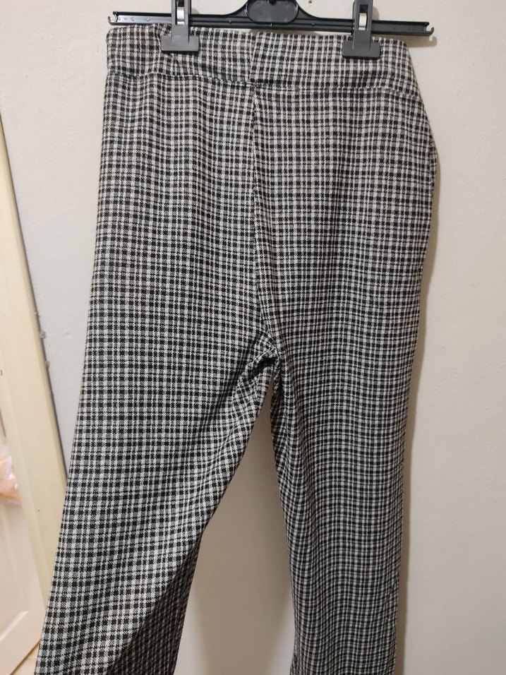 Gri Kadın Pilili Kumaş Pantolon - Görsel 4