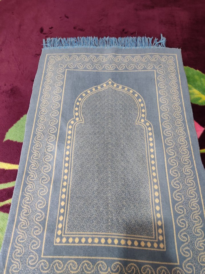 Mavi Nakışlı Geleneksel seccade - Görsel 2