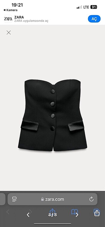 Zara saten büstiyer