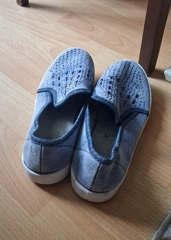 Gri Kot Kumaşlı Kadın Günlük Ayakkabı - Görsel 4