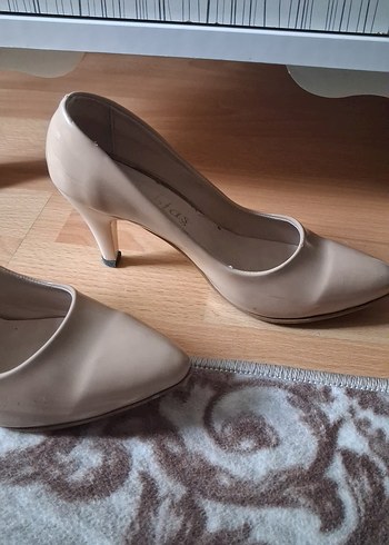 Bej Stiletto Topuklu Kadın Ayakkabı - Görsel 2