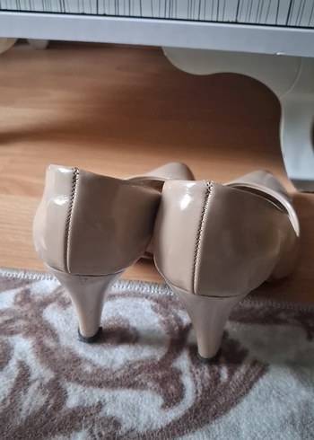 Bej Stiletto Topuklu Kadın Ayakkabı - Görsel 4