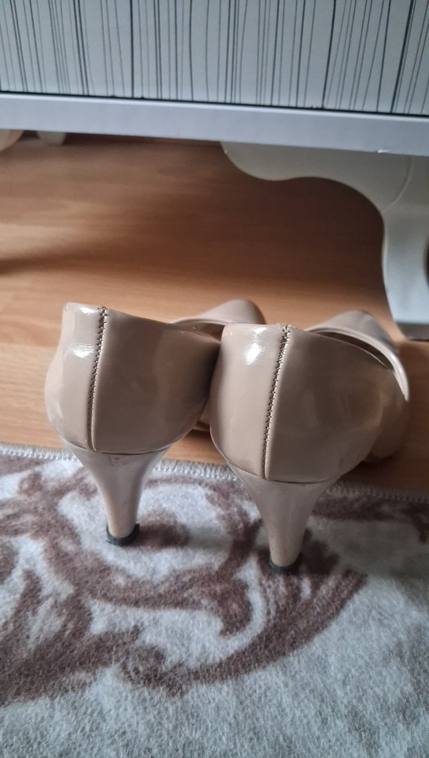 Bej Stiletto Topuklu Kadın Ayakkabı - Görsel 4