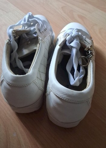 Beyaz Kadın Dolgu Topuklu Spor Ayakkabı - Görsel 2