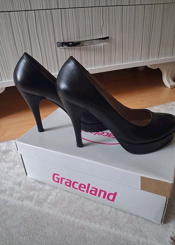 Graceland Siyah Stiletto Topuklu Kadın Ayakkabı - Görsel 5
