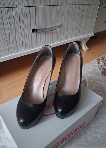 Graceland Siyah Stiletto Topuklu Kadın Ayakkabı - Görsel 4