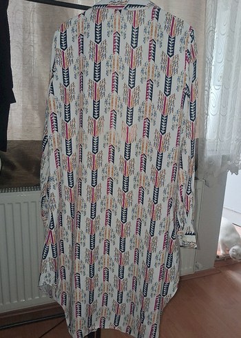 Bohem Stil Çok Renkli Uzun Tunik gömlek - Görsel 2