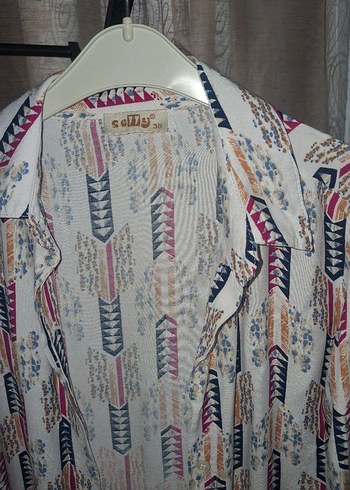 Bohem Stil Çok Renkli Uzun Tunik gömlek - Görsel 3