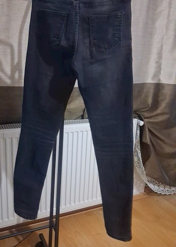 antrasit Kadın Denim Pantolon - Normal Boy, Kemerli - Görsel 3