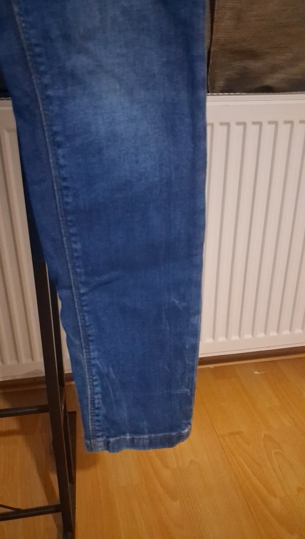 Kadın Lacivert Kemerli Regular Fit Jean - Görsel 2