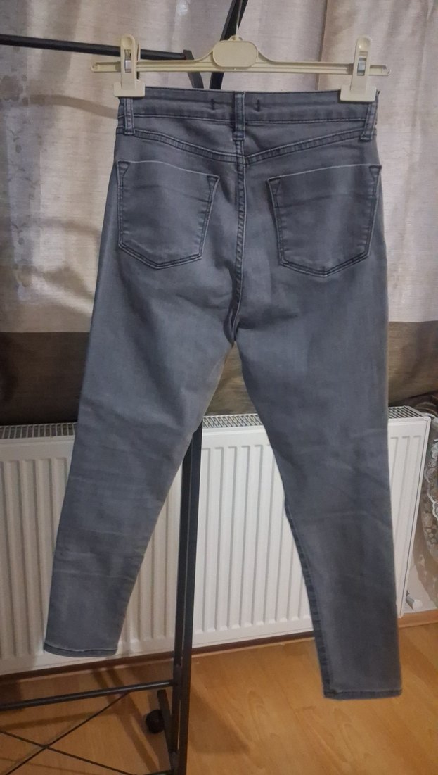 Gri Kadın Denim Pantolon - Görsel 3