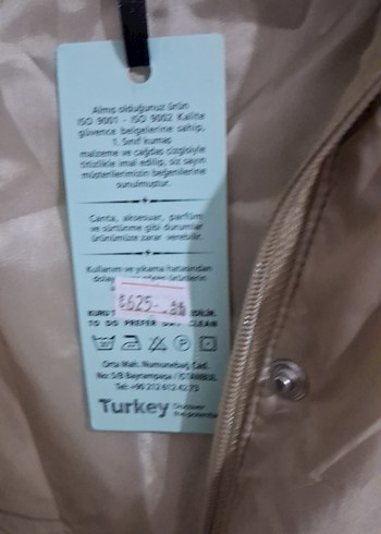50 Beden ten rengi Renk Kürk Detaylı Bej Midi Kadın Yelek