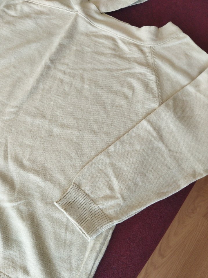 Kadın Bej Bisiklet Yaka Uzun Kollu Triko - Görsel 4