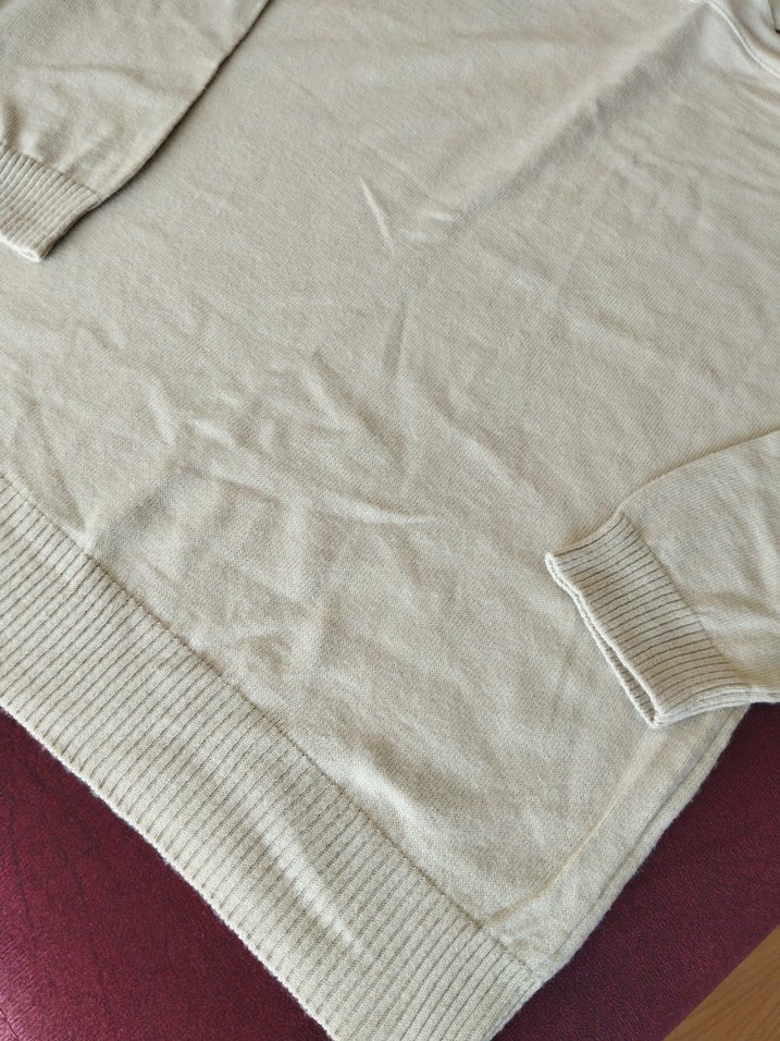 Kadın Bej Bisiklet Yaka Uzun Kollu Triko - Görsel 5