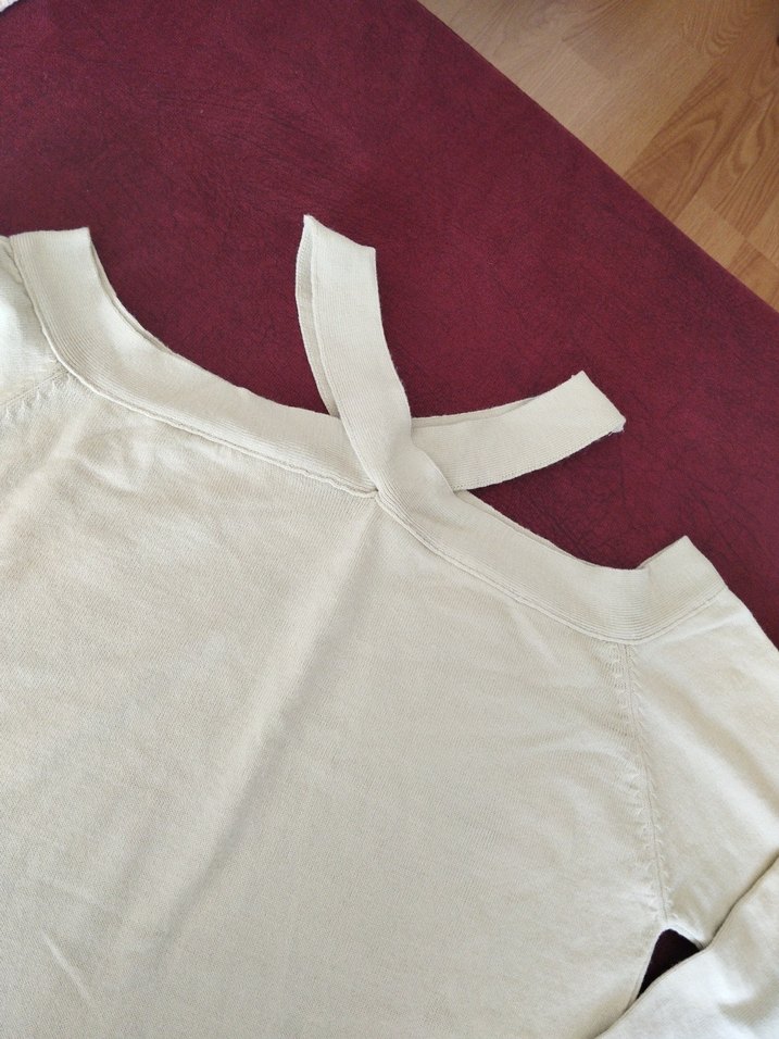 Kadın Bej Bisiklet Yaka Uzun Kollu Triko - Görsel 3