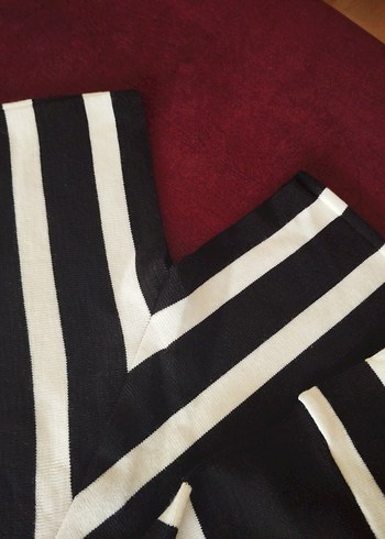 Çizgili Uzun Kollu Triko Kazak - Görsel 4