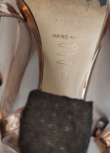 Rose gold kalın topuklu - Görsel 6