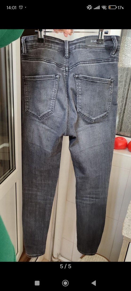 Gri Kadın skinny jean - Görsel 5