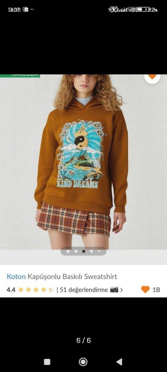 Koton hardal rengi Kadın Sweatshirt - Görsel 5