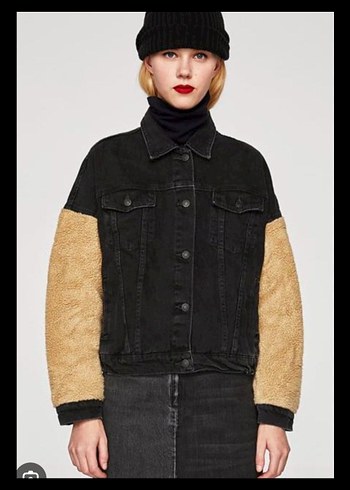 ZARA gri Kadın Kot Ceket - Görsel 6