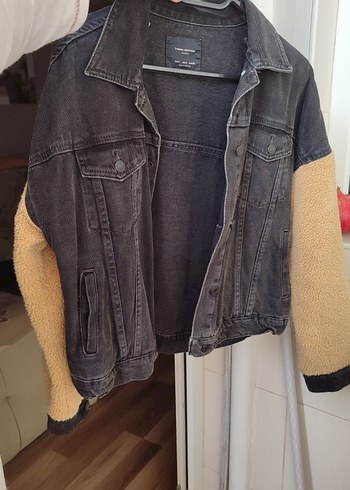 ZARA gri Kadın Kot Ceket - Görsel 2