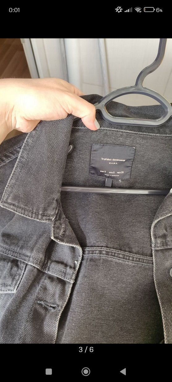 ZARA gri Kadın Kot Ceket - Görsel 3