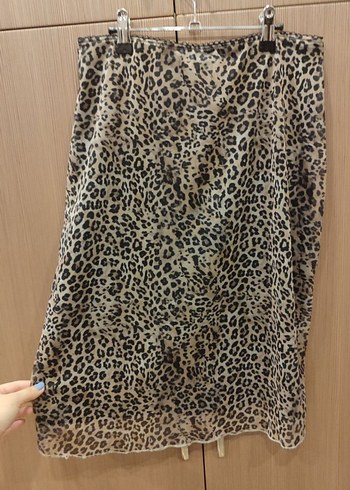 Grimelange Leopar Desenli Midi Etek - Görsel 5