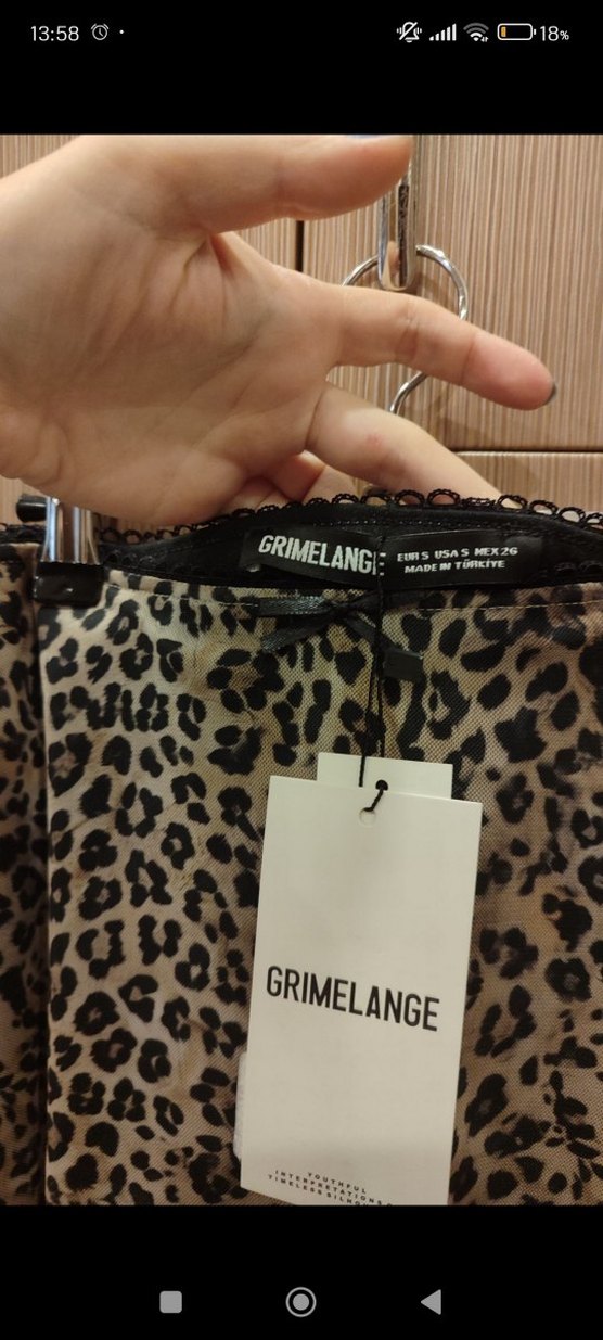 Grimelange Leopar Desenli Midi Etek - Görsel 2