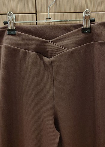 Kahverengi ispanyol paça tayt - Görsel 2