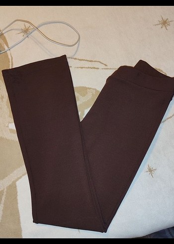 Kahverengi ispanyol paça tayt - Görsel 3